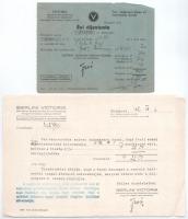 1940-1942. Victoria Tűzbiztosító Részvénytársaság biztosítási kötvénye, valamint a kötvényhez tartoz...
