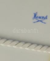 Herendi virág mintás fonott kosárka. Kézzel festett, jelzett, hibátlan. 26x15 cm