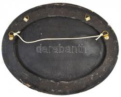 Sean jelzéssel: Velencei látképet ábrázoló domború fa keretre készült olaj festmény,  Jelzés nélkül ...