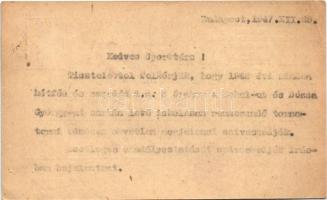 1947 FTC (Ferencvárosi Torna Club) reklám. Hátoldalon Sárosi György aláírása / Postcard of FTC Hunga...