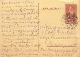 1941 N. Sándor zsidó karp. szkv. 108/45. KMSZ (közérdekű munkaszolgálatos) levele komájának a munkácsi-i munkatáborból / WWII Letter of a Jewish labor serviceman to his parents from the labor camp of Mukachevo. Judaica (EK)