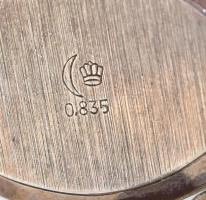 Ezüst(Ag) Schneller márkájú felhúzós karóra, jelzett, megrázás után kis ideig működik, d: 6 cm, brut...