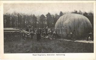 WWI British military, Royal Engineers, Aldershot: Balloning, waggon with gas tubes