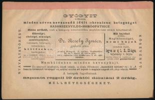 1884 Bp., Dr. Péczely Ignác: A tüdővészről s ennek kikerülhetése végett utasítás, a heveny és idült ...