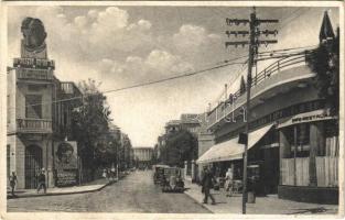 Tel Aviv, Bialik street, cafe and restaurant, Vlasta Burian cinema, automobiles  (EK)