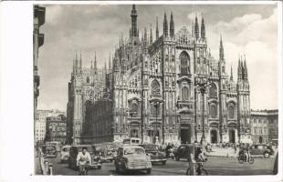 1969 Milano, Milan; Duomo / cathedral, automobiles, bicycles. photo (EB)
