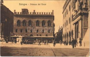 Bologna, Palazzo dei Notai / palace, tram, bicycle