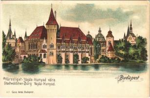 Budapest XIV. Városliget, Vajda Hunyad vára. Ganz Antal 315. litho