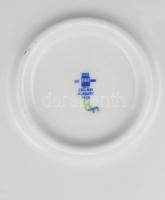 Zsolnay kék-arany teás készlet + hozzá tálca (d: 30 cm ). Kézzel festett, jelzett, hibátlan