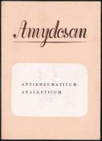 1951 Amydosan injekció Richter gyógyszergyár termékismertetője, postán elküldve, szép állapotban, 3p