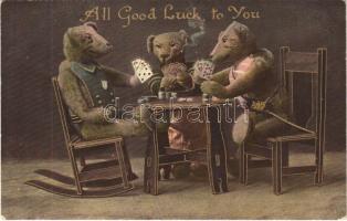 All good luck to you / Plüssmacik kártyáznak / Teddy bears playing card game