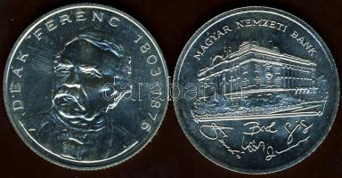 1992-94. 200Ft Ag "MNB" (1x) + "Deák" (1x) T:BU,2