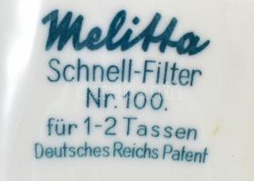 cca 1935 Melitta schnellfilter - gyorsfilter teás és kávés csészékhez. Jelzett, a teás alján kis lep...