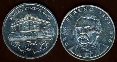 1992-94. 200Ft Ag "MNB" (1x) + "Deák" (1x) T:BU,2