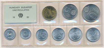 1982. 2f-10Ft (9xklf) érmés forgalmi sor fóliatokban T:1 Adamo FO15
