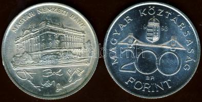 1993. 200Ft Ag "MNB" (2x) T:BU,2