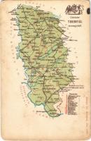 Torontál vármegye térképe. Károlyi Gy. kiadása / Map of Torontál County (fl)