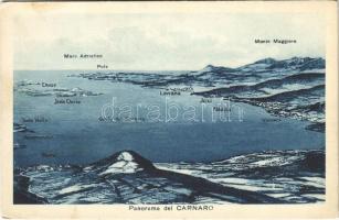 Kvarner-öböl, Carnaro, Golfo del Quarnero, Kvarnerski zaljev; (EK)