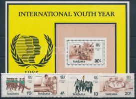 International Youth Year set + block, Nemzetközi gyermekév sor + blokk
