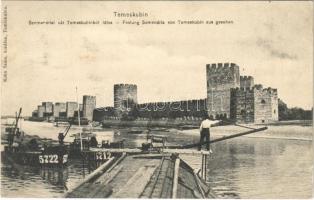 1909 Kevevára, Temeskubin, Kovin; Szemendriai vár a kikötőből. Kohn Samu kiadása / castle in Smederovo from the port