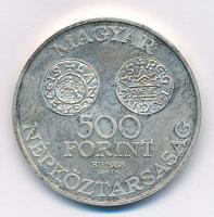 1988. 500Ft Ag "Szent István" T:BU patina Adamo EM102
