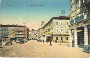1913 Fiume, Rijeka; Via del Molo / street (EK)