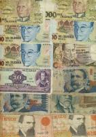 29db dél-amerikai + 3db magyar bankjegy T:III (többségében),IV
