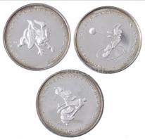 1998. "Atlétika Európa-bajnokság Budapest" peremen jelzett Ag emlékérem (3xklf) műanyag dísztokban (3x34,1g/0.925/42,5mm) T:1- (eredetileg PP) kis patina