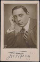 Törzs Jenő (1887-1946) színművész aláírása az őt ábrázoló képen