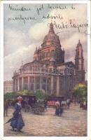 1912 Budapest V. Bazilika, Szent István templom, lóvasút. B.K.W.I. S. 280/21. s: Götczinger