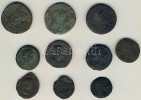 Római Császárság 10db bronzpénz