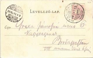 1899 Visegrád, várrom, gőzhajó. Divald Károly 22. sz