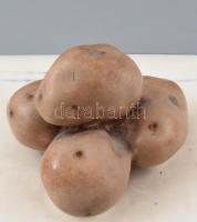 Delft fajansz edény krumplis fedéllel. Máz alatti kék festés, jelzés nélkül, mázkopásokkal. 29x16 cm