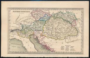 1832 Austrian Dominions, tervezte: T. Starling, Geographical Annual or Family Cabinet Atlas by Thomas Starling, London, 9×14 cm