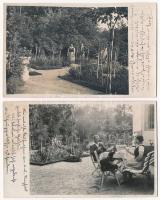 1934 Budapest XVII. Rákoshegy, családi villa - 5 db régi fotó képeslap