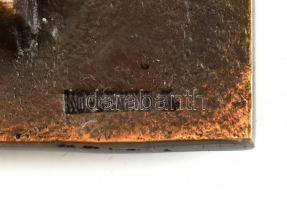 Kopcsányi Ottó (1933-2016) bronz falikép, sellő és kentaur, jelzett, hibátlan