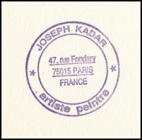 Joseph Kádár (1936-2019): Szürrealista kompozíció, 1972. Elektrográfia, papír, jelzett. Művészpéldán...