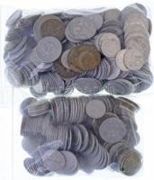 ~650g magyar Forint-fillér érmetétel T:vegyes