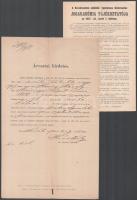 Vegyes okmány és nyomtatvány tétel (számla, levél, hirdetmény, stb.), 13 db