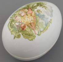 Alföldi porcelán tojás, matricás, jelzett, hibátlan, h: 15 cm, sz:  11 cm
