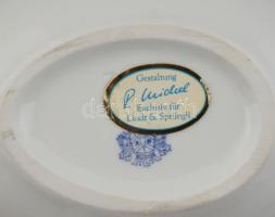 Alföldi porcelán tojás, matricás, jelzett, hibátlan, h: 15 cm, sz:  11 cm