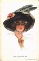 1912 Sweet Lips of Coral Hue. Lady art postcard. Reinthal & Newman No. 212. s: Philip Boileau (EK)