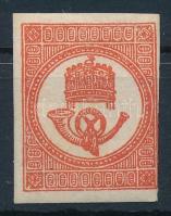 1871 Hírlapbélyeg kőnyomat sötétvörös változat (45.000) / Newspaper stamp dark red