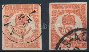 1871 Hírlapbélyeg kőnyomat téglavörös és sötétvörös változatok (24.000) / Newspaper stamps