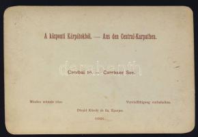 1891 Csorba-tó Kárpátok Divald fotó / Csorbaer-See photo 17x11 cm