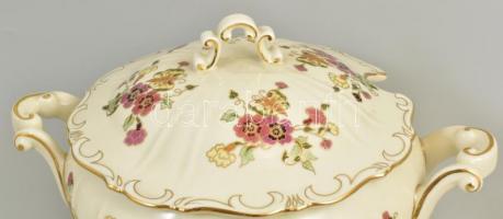 Zsolnay pillangó mintás étkészlet. Hat személyes. Kézzel festett, jelzett, komplett, hibátlan