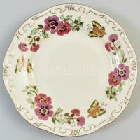 Zsolnay pillangó mintás étkészlet. Hat személyes. Kézzel festett, jelzett, komplett, hibátlan