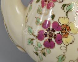 Zsolnay pillangó mintás mokkás / kávés készlet. Hat személyes. Kézzel festett, jelzett, komplett, hi...