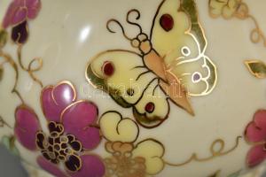 Zsolnay pillangó mintás mokkás / kávés készlet. Hat személyes. Kézzel festett, jelzett, komplett, hi...