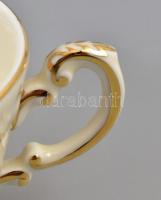 Zsolnay pillangó mintás mokkás / kávés készlet. Hat személyes. Kézzel festett, jelzett, komplett, hi...